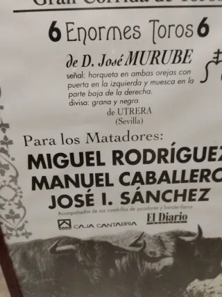 Cartel Plaza de Toros de Santander