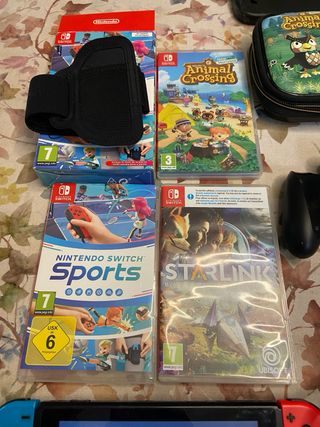 Nintendo Switch Azul/Rojo + Accesorios