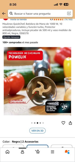 Batidora de Mano Moulinex QuickChef 1000W