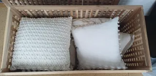 Mesa centro/baúl jardín madera Ikea.