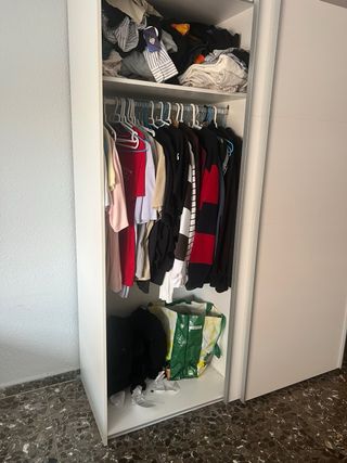 Armario corredero blanco madera