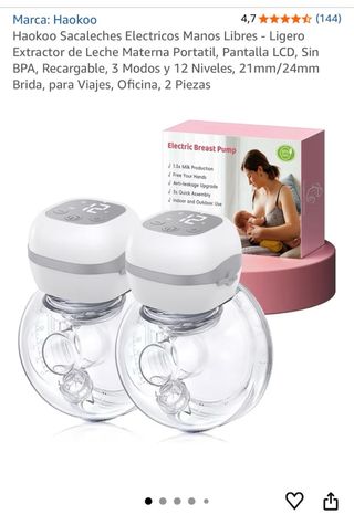 Sacaleches Eléctrico BPA Free 2 Piezas