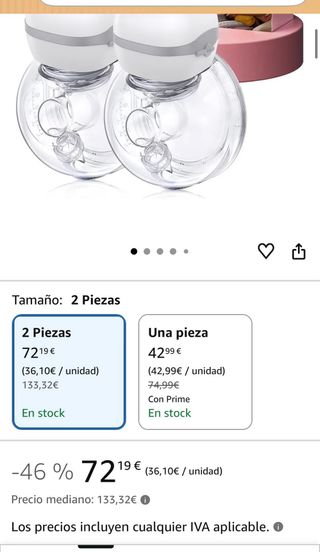 Sacaleches Eléctrico BPA Free 2 Piezas