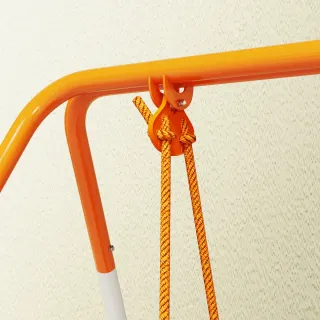 Columpio para bebé naranja y blanco