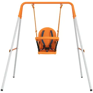 Columpio para bebé naranja y blanco