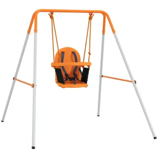 Columpio para bebé naranja y blanco