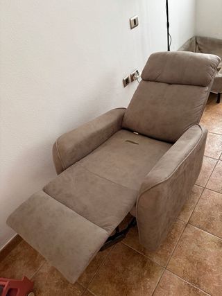 Sofá reclinable Gris