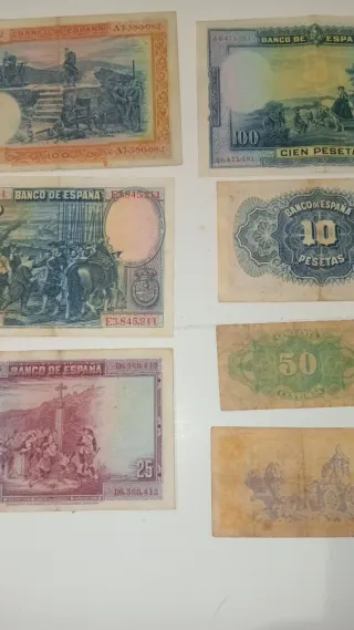 Billetes antiguos de España - Lote variado