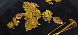 Aderezo Fallero Oro y Perlas