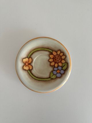 Piattino tazzina Thun ceramica decorato