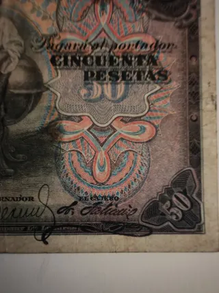 Billete 50 Pesetas Banco de España 1906