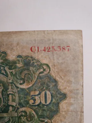 Billete 50 Pesetas Banco de España 1906