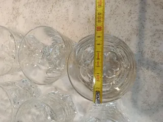 12 Vasos de Vidrio Tallado