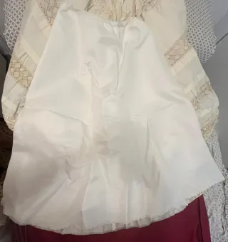 Cacán Traje Fallera Beige/Blanco