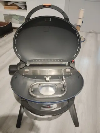Barbacoa Gas Portátil Azul y Negra