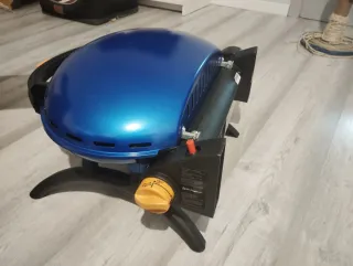 Barbacoa Gas Portátil Azul y Negra