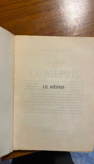 LITERATURA EN FRANCES "LE MÉPRIS". A. MORAVIA 1955