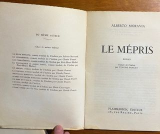 LITERATURA EN FRANCES "LE MÉPRIS". A. MORAVIA 1955