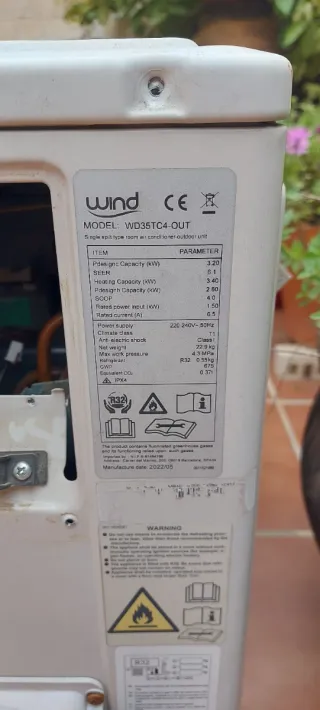 Placa base aire acondicionado