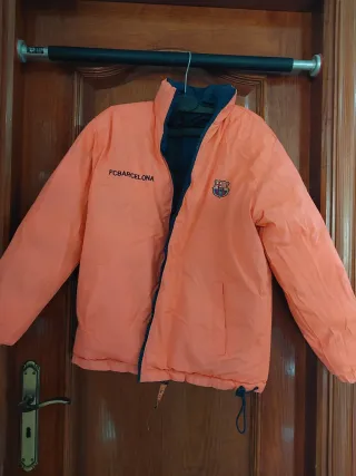 FC Barcelona Abrigo Hombre Talla S Azul/Naranja