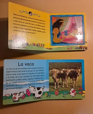 2 Libros Cuentos con Puzzle Infantiles