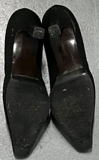 Zapatos Yanko Collection tacón cuadrado ante negro