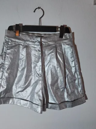 Pantalone corto argento