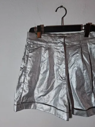 Pantalone corto argento