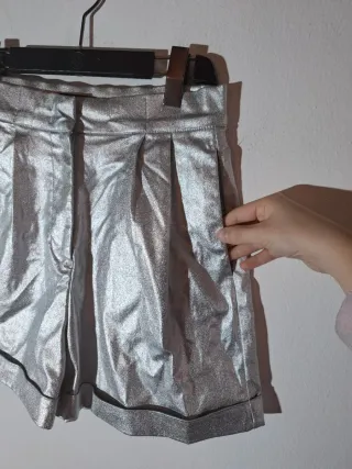 Pantalone corto argento
