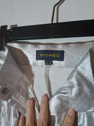 Pantalone corto argento