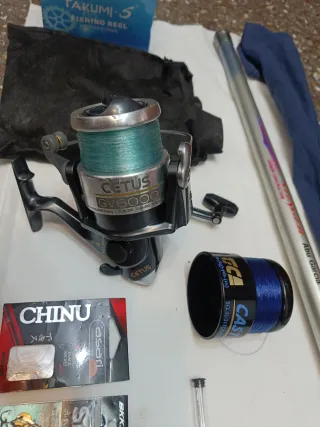 Cañade pescar  Abu Garcia , carrete y acc