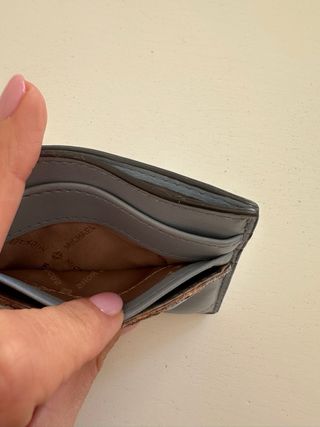 Porta tessere Michael Kors similpelle celeste