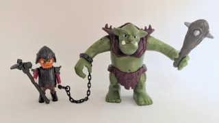 Playmobil Troll ogro y Guerrero con Cadena