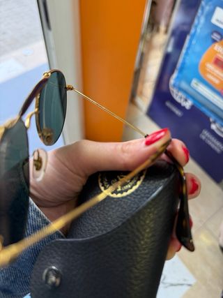 Gafas Ray-Ban Aviator Doradas Lente Verde