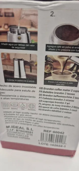 Cafetera Italiana FIDON Acero Inoxidable