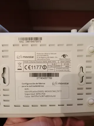 Router Movistar Home Station ADSL WiFi