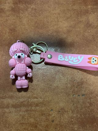 Llavero Poodle Rosa Bluey