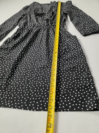 Guess Black Polka Dot Wrap Dress Vintage Style V-N
