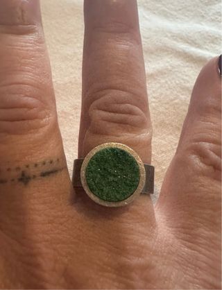 Anillo Plata Jud Joies Verde