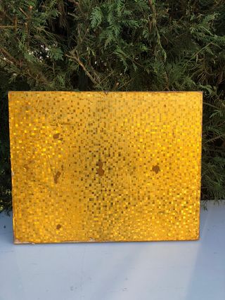 Quadro fiori vintage con cornice dorata stile anni