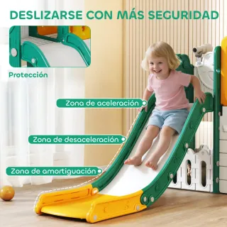 Tobogán Infantil 7 en 1 con Caseta