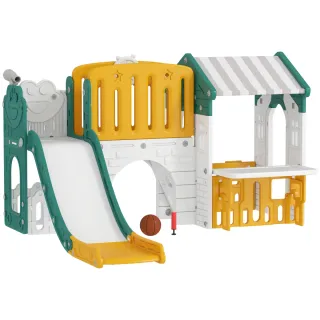 Tobogán Infantil 7 en 1 con Caseta
