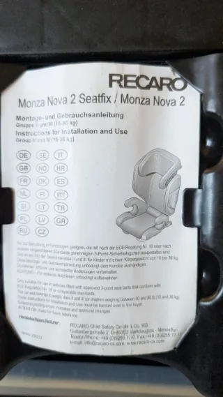 Silla de coche Recaro Monza Nova 2