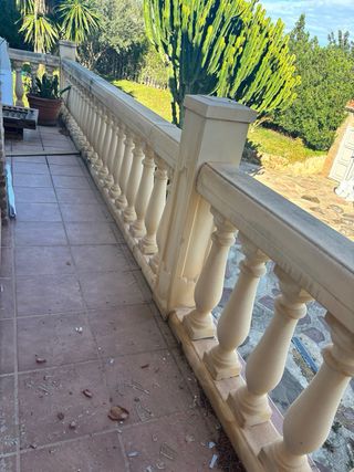 Balaustrada de piedra para terraza