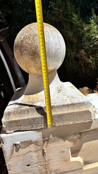 Balaustrada de piedra para terraza