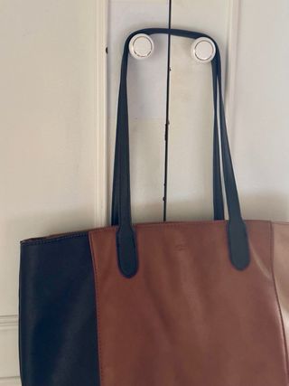Bolso Misako asa larga negro y marrón