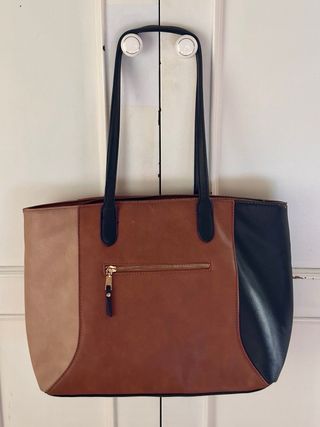 Bolso Misako asa larga negro y marrón