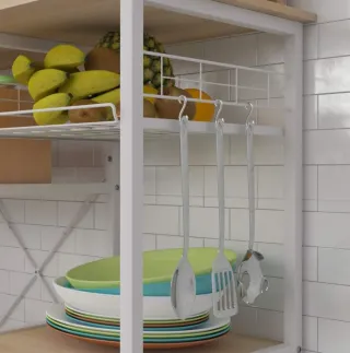 Estantería Cocina Metálica y Madera