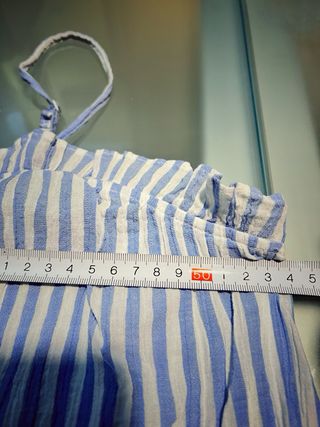 Vestido playero rayas azul y blanco