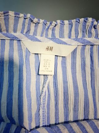 Vestido playero rayas azul y blanco